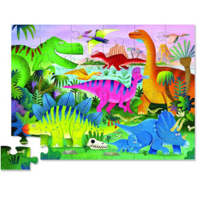 photo-Puzzle - 36 pièces - Le monde des dinosaures - Dès 3 ans - Crocodile Creek