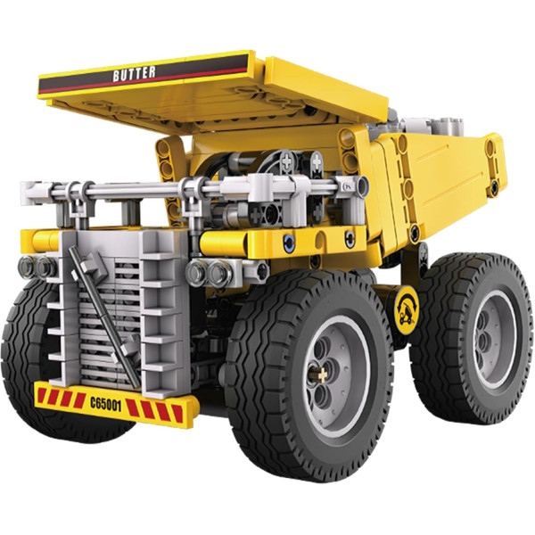 photo-Maquette - Camion de chantier jaune - 372 pièces - Dès 8 ans - CaDA