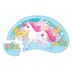 photo-Puzzle - 12 pièces - La licorne et l'arc-en-ciel - Dès 2 ans - Crocodile Creek