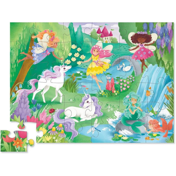 photo-Puzzle - 36 pièces - Les amis magiques - Dès 3 ans - Sirène - Licorne - Crocodile Creek