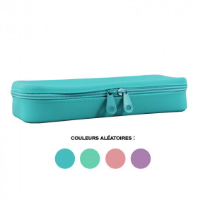 photo-Trousse - Scolaire - Rectangulaire - Silicone - Couleurs pastel - Apli