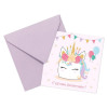 Cartons d'invitation et enveloppes - Anniversaire enfant - Licorne - Clairefontaine