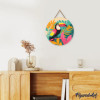 Diamond painting - Support disque en bois - Modèle toucan coloré - 30cm diamètre - Figured'Art