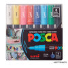 photo-Feutres - POSCA - PC-1M - Pointe ronde fine - 8 couleurs pastel - Tous supports