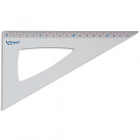 Equerre - Scolaire - 60° - Hypoténuse 21 cm - Aluminium - Maped