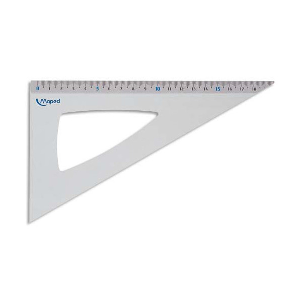 Equerre - Scolaire - 60° - Hypoténuse 21 cm - Aluminium - Maped