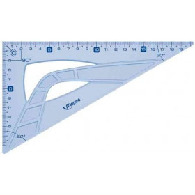 Equerre - Scolaire - 60° - Grand côté 21 cm - Plastique - Transparent - Maped