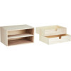 Meuble en bois avec 2 tiroirs - A décorer et personnaliser - 24x16x13,3cm - Loisirs créatifs