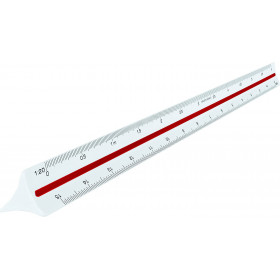 Règle triangulaire - Kutch - Echelles de réduction 1:20 1:25 1:33,33 1:50 1:75 1:100- Maped