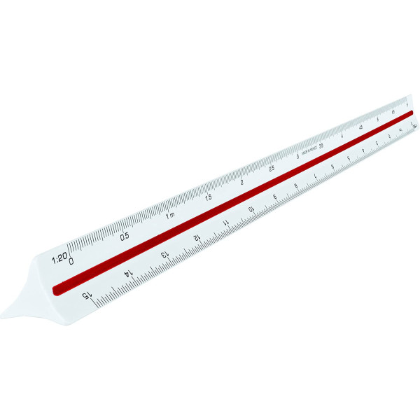 Règle triangulaire - Kutch - Echelles de réduction 1:20 1:25 1:33,33 1:50 1:75 1:100- Maped
