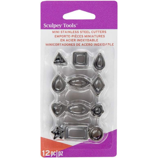 photo-Emporte-pièces miniatures - Pour pâte Fimo, Cernit et Sculpey - 12 formes