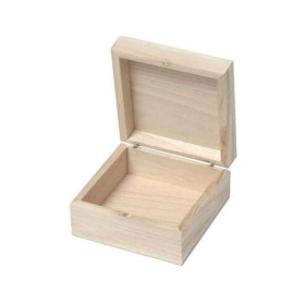 photo-Boite en bois - A décorer et personnaliser - 10x10x5cm - Loisirs créatifs