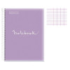 Cahier - A4 (21x29,7cm) - Grands carreaux - 80 pages - couverture en polypro lilas - à spirale - Notebook Miquelrius