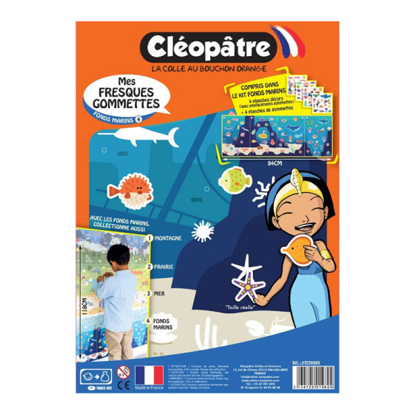 Gommettes - atelier fresque fonds marins - Cléopâtre | Artmania