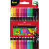 photo-10 feutres de coloriage - Double pointe - Fine et large - Couleurs néon - Faber-Castell