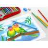 24 crayons de couleurs - Corps triangulaire - Pour l'école - Faber-Castell