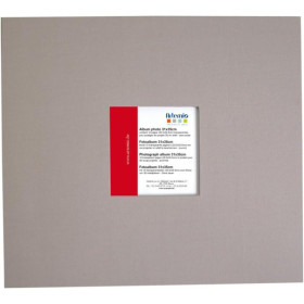 photo-Album photos - 31x35cm - 10 pages - Couverture cartonnée avec fenêtre - Gris clair
