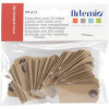 photo-Etiquettes américaines - Kraft + fil métal - 2x4cm - 50 pièces - Cadeaux - Loisirs créatifs