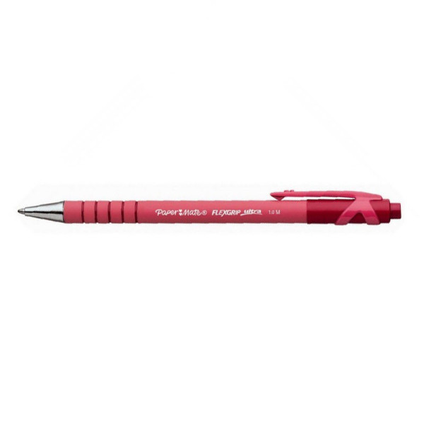 photo-Stylo à bille - Rouge - Rétractable - Pointe moyenne - PaperMate - Flexgrip
