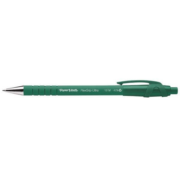 photo-Stylo à bille - Vert - Rétractable - Pointe moyenne - PaperMate - Flexgrip