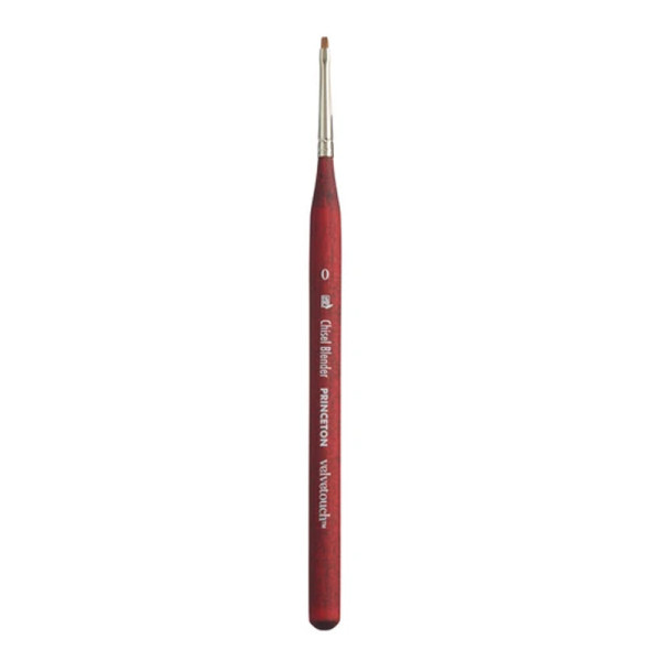 photo-Pinceau - Mini brosse à ombrer plat court - Toutes techniques - N°0 - Synthétique - Princeton - Velvetouch - Série 3950CB