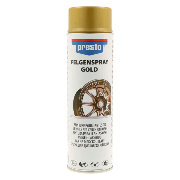 Bombe de peinture pour jantes Or - 500ml - Presto | Artmania