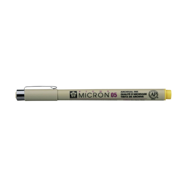 photo-Feutre Pigma Micron 05 Sakura pointe fine 0.45mm jaune