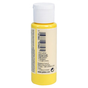 Peinture acrylique - Jaune safran - Brillant - Fluide - Tous supports - Loisirs créatifs - Pébéo - 59ml