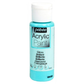 photo-Peinture acrylique - Bleu aqua - Brillant - Fluide - Tous supports - Loisirs créatifs - Pébéo - 59ml