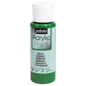 photo-Peinture acrylique - Vert impérial - Brillant - Fluide - Tous supports - Loisirs créatifs - Pébéo - 59ml