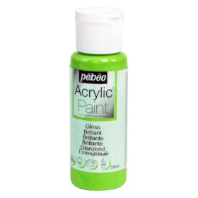 photo-Peinture acrylique - Vert nature - Brillant - Fluide - Tous supports - Loisirs créatifs - Pébéo - 59ml