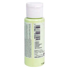 Peinture acrylique - Vert pistache - Brillant - Fluide - Tous supports - Loisirs créatifs - Pébéo - 59ml