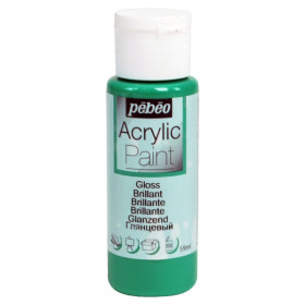photo-Peinture acrylique - Vert cactus - Brillant - Fluide - Tous supports - Loisirs créatifs - Pébéo - 59ml