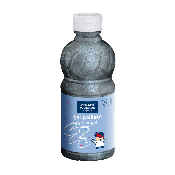 photo-Gel pailleté - Argent - peinture pour enfant - Flacon de 250ml - Lefranc Bourgeois