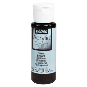 photo-Peinture acrylique - Noir - Brillant - Fluide - Tous supports - Loisirs créatifs - Pébéo - 59ml