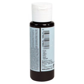Peinture acrylique - Noir - Brillant - Fluide - Tous supports - Loisirs créatifs - Pébéo - 59ml