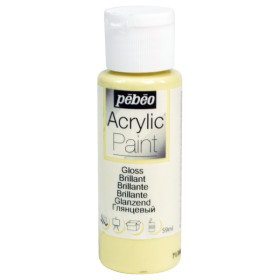 photo-Peinture acrylique - Crème - Brillant - Fluide - Tous supports - Loisirs créatifs - Pébéo - 59ml