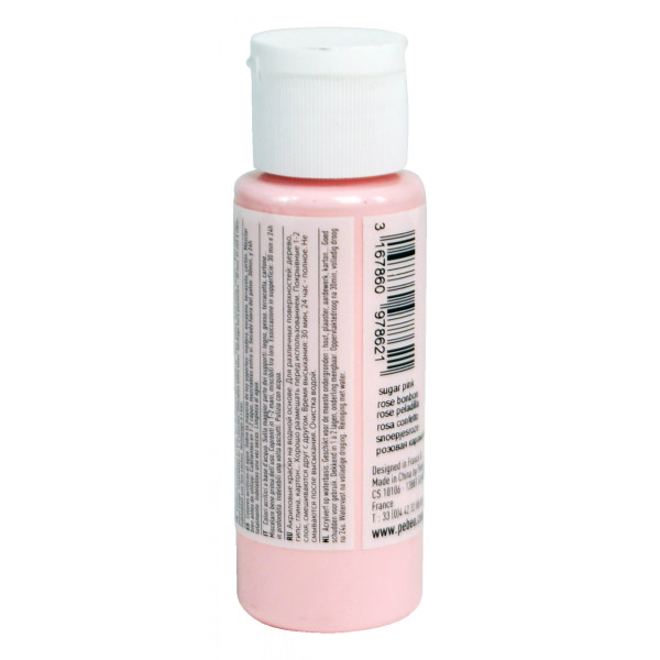 Peinture acrylique - Rose bubble gum - Brillant - Fluide - Tous supports - Loisirs créatifs - Pébéo - 59ml