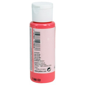 Peinture acrylique - Rose hibiscus - Brillant - Fluide - Tous supports - Loisirs créatifs - Pébéo - 59ml