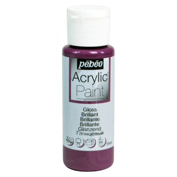 photo-Peinture acrylique - Figue - Brillant - Fluide - Tous supports - Loisirs créatifs - Pébéo - 59ml