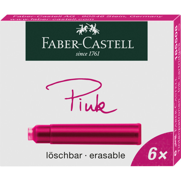 photo-Cartouches d'encre pour stylo plume - Petite taille - Rose - Faber-Castell