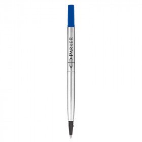 photo-Recharge pour stylo roller - Parker - Pointe moyenne 0,7 - Bleu - Encre Quink