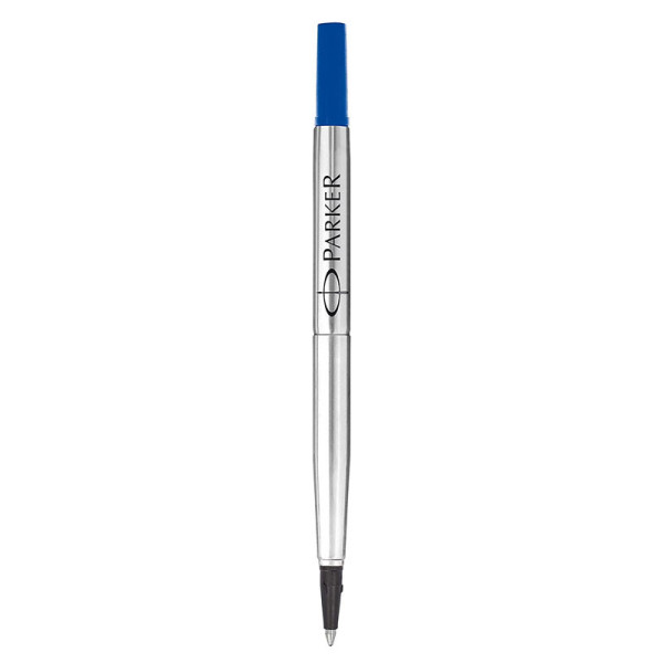 photo-Recharge pour stylo roller - Parker - Pointe moyenne 0,7 - Bleu - Encre Quink