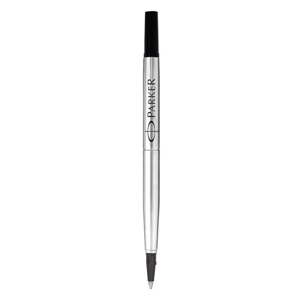 photo-Recharge pour stylo roller - Parker - Pointe moyenne 0,7 - Noir - Encre Quink