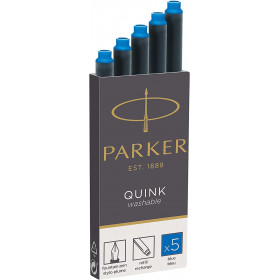 photo-Cartouches d'encre pour stylo plume - Parker - Encre bleue effaçable - Grand format