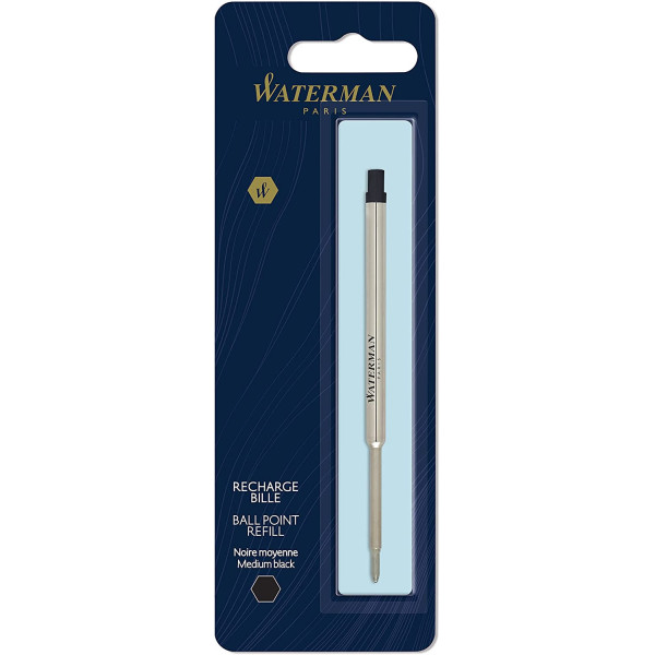 photo-Recharge pour stylo bille - Noir - Pointe moyenne - Waterman