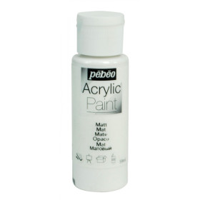 photo-Peinture acrylique - Blanc - Mat - Fluide - Tous supports - Loisirs créatifs - Pébéo - 59ml