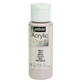 photo-Peinture acrylique - Gris poudre - Mat - Fluide - Tous supports - Loisirs créatifs - Pébéo - 59ml