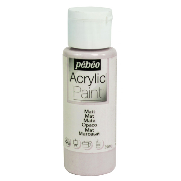 photo-Peinture acrylique - Gris poudre - Mat - Fluide - Tous supports - Loisirs créatifs - Pébéo - 59ml
