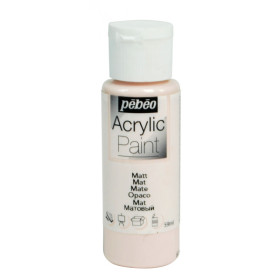 photo-Peinture acrylique - Rose ballerine - Mat - Fluide - Tous supports - Loisirs créatifs - Pébéo - 59ml